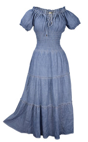 veritasfinancialgrp Womens Renaissance Vintage Smocked Gypsy Tank Dress