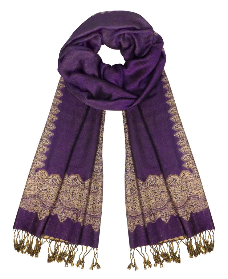 veritasfinancialgrp Women's Ravishing Reversible Jacquard Paisley Shawl Wrap Pashmina