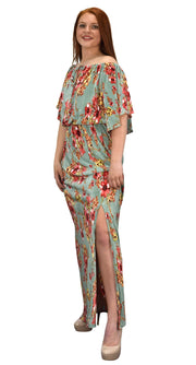 Womens Summer Gypsy Bohemian Vintage Floral Long Maxi Dress