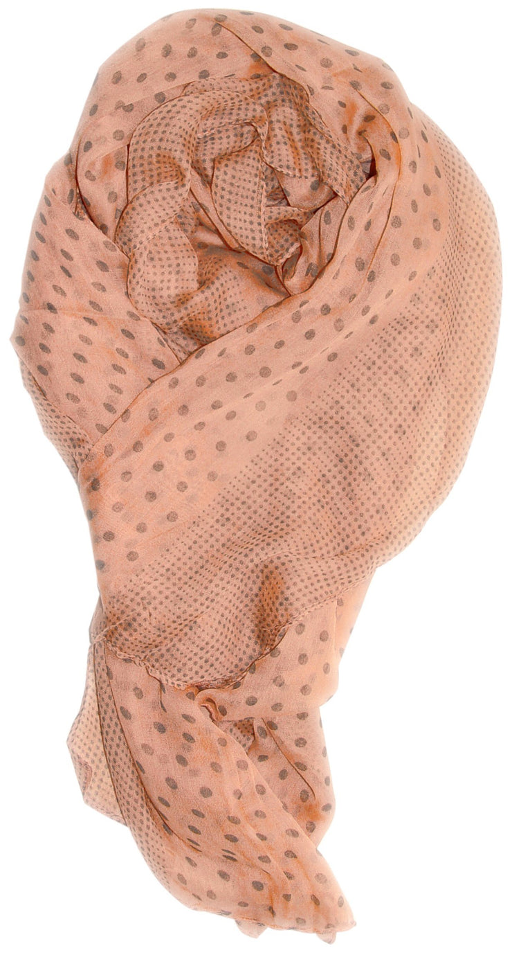 Peach/Grey veritasfinancialgrp Soft Lightweight Fashion Charming Polka Dot Sheer Scarf Shawl Wrap
