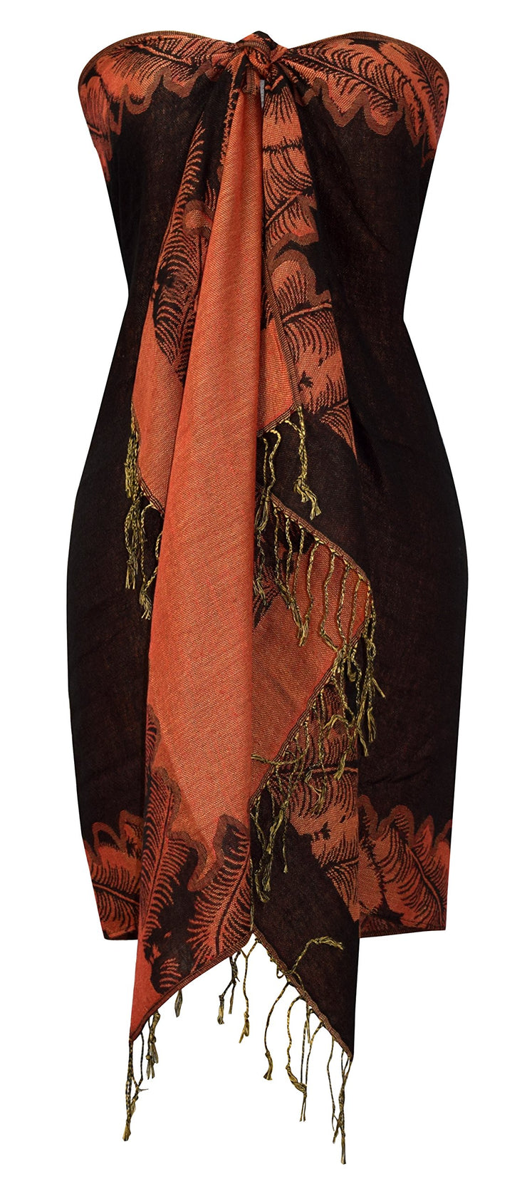 veritasfinancialgrp Women's Ravishing Reversible Jacquard Paisley Shawl Wrap Pashmina