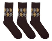 veritasfinancialgrp Mens Colorful Argyle 3 Pack Stretch Variety Socks 6-12 Shoe Size