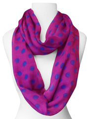 veritasfinancialgrp Light and Sheer Polka Dot Circle Print Infinity Loop Scarf