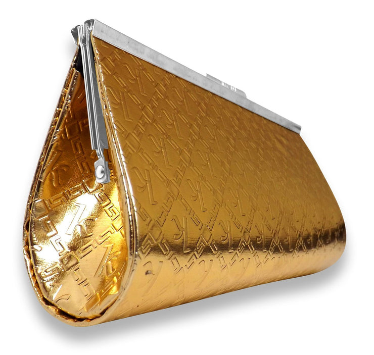 Elegant Embossed Metal Frame Kiss Lock Evening Clutch Handbags