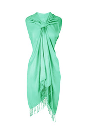 veritasfinancialgrp Soft Silky Rayon Pashmina Shawl Wrap Scarf in Solid Color