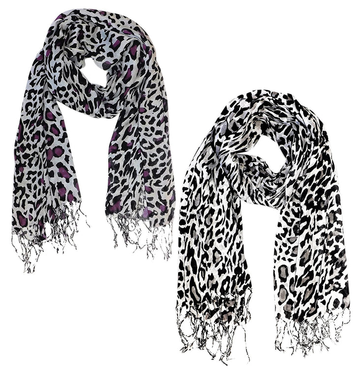 veritasfinancialgrp Beautiful Soft and Silky Leopard Print Pashmina Shawl Scarves