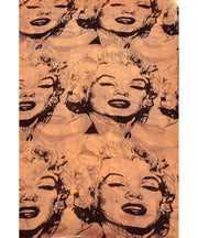 Vintage Chiffon Feel Marilyn Monroe Design Scarf/wrap w/Silk Black Border