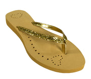Women's Glitter Embellished Strappy Heart Design Slip On Sandals