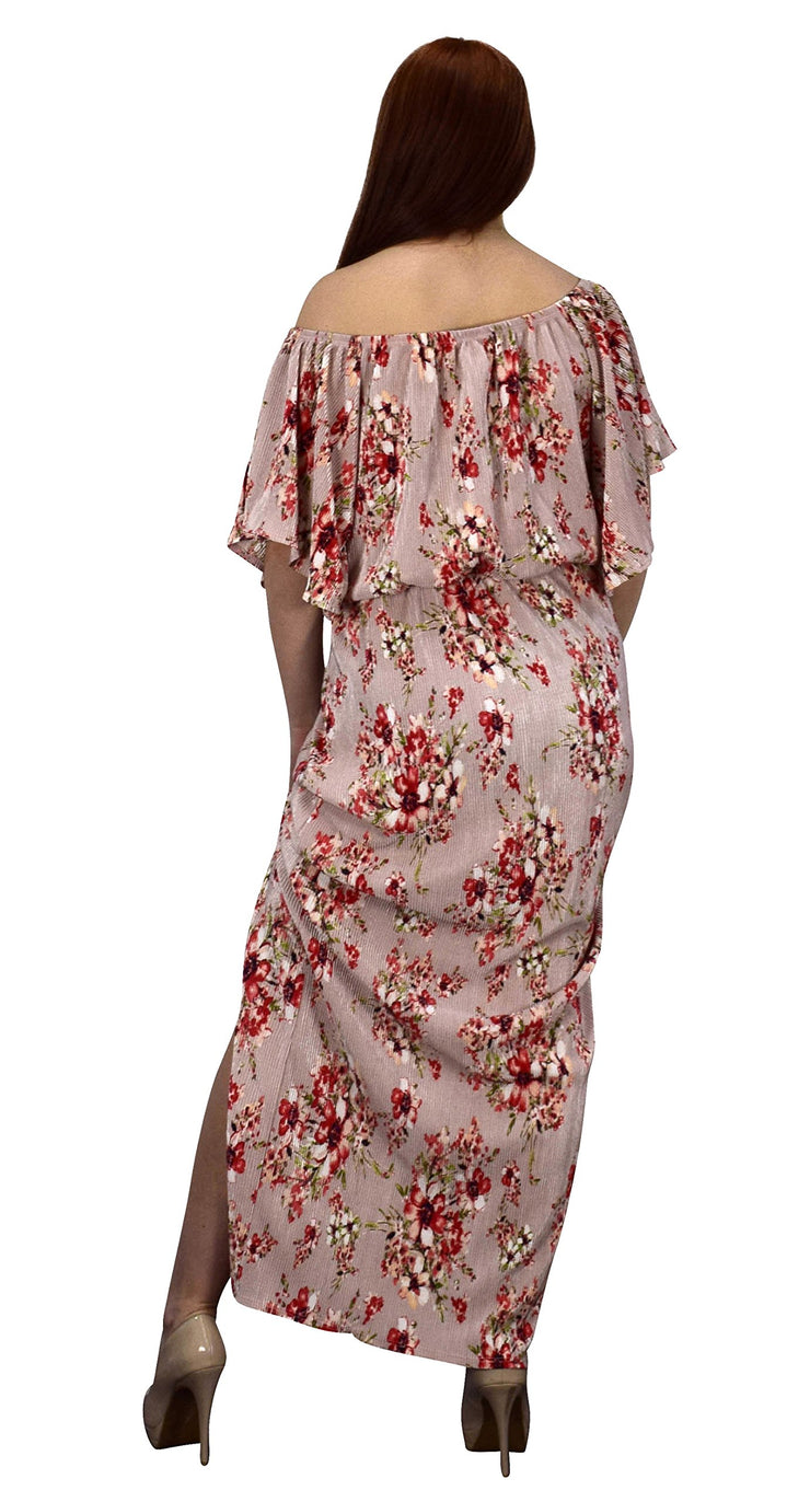 Womens Summer Gypsy Bohemian Vintage Floral Long Maxi Dress