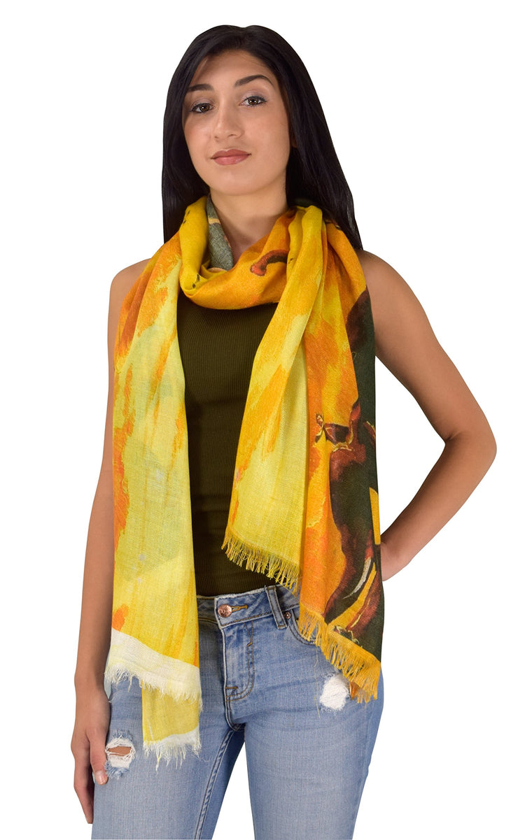 veritasfinancialgrp Womens Soft Fashion Artistic Digital Print Long Scarf Wrap Shawl