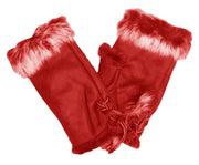crittendenwayapartments Luxurious Faux Fur Suede Feel Warm Winter Finger-less Gloves Pack