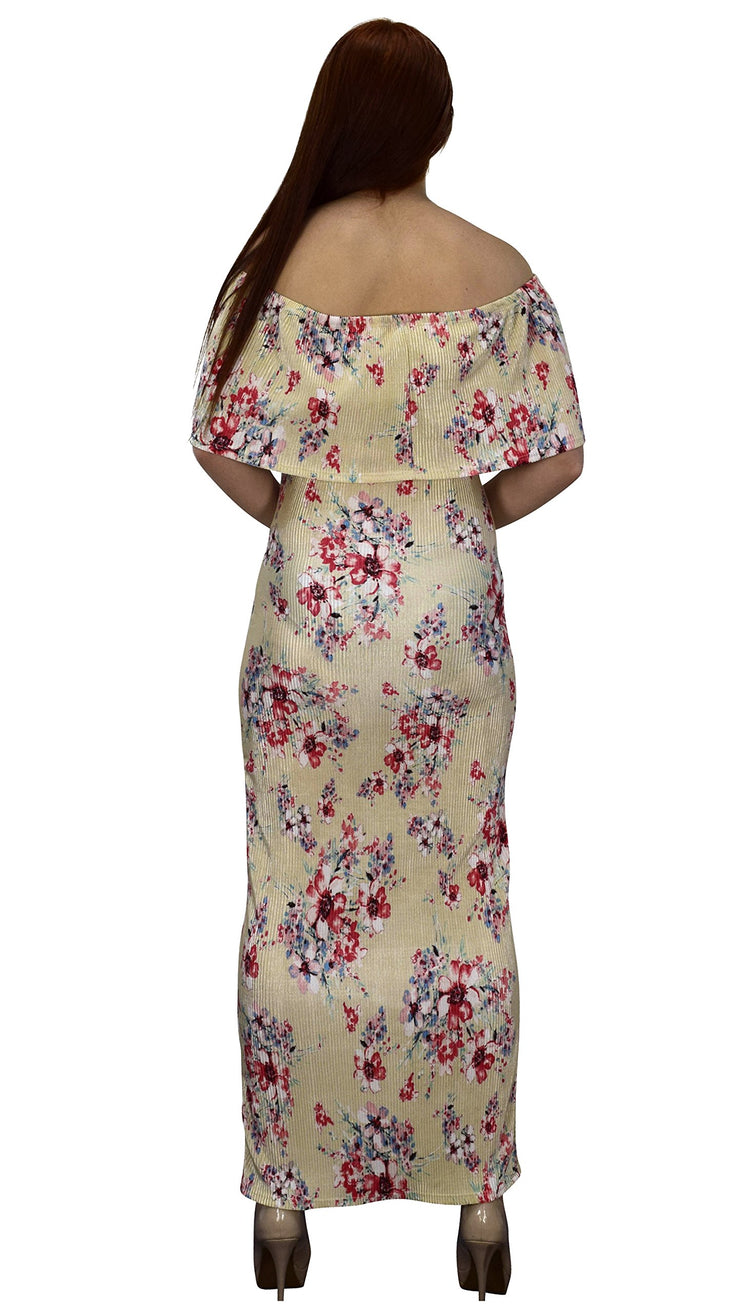 Womens Summer Gypsy Bohemian Vintage Floral Long Maxi Dress