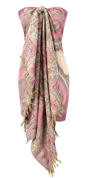 Womens Elegant Sheer Handmade Paisley Damask Pashmina Shawl Scarf