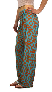 crittendenwayapartments Womens Colorful Pattern Elastic Waist Printed Palazzo Pants