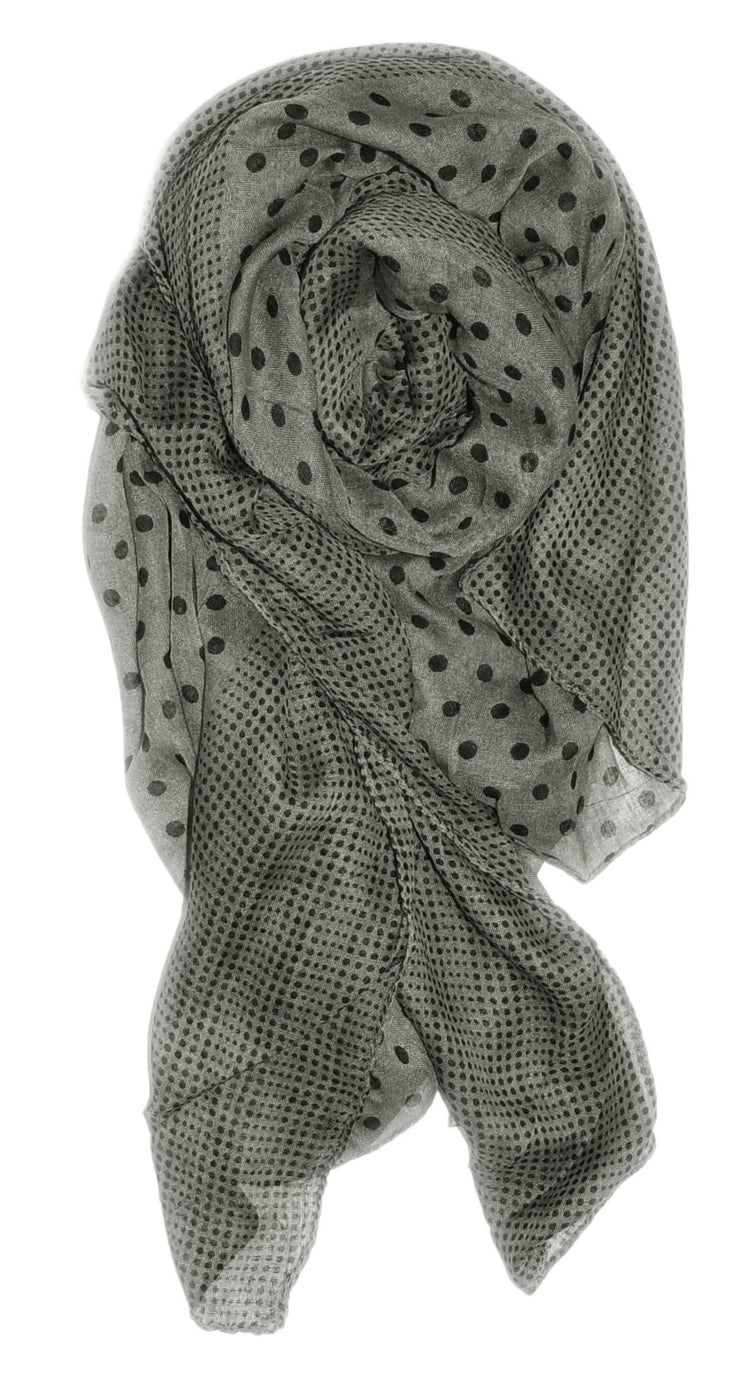Grey/Black veritasfinancialgrp Soft Lightweight Fashion Charming Polka Dot Sheer Scarf Shawl Wrap