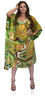 crittendenwayapartments Bohemian Summer Tunic Beach Cover Up Dress with Embellished Neckline