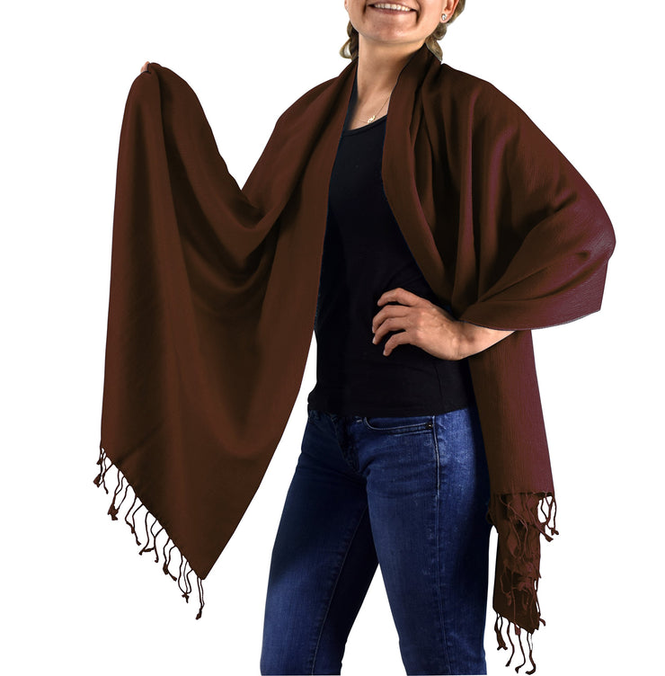 70/30-shawl-Chocolate Brown