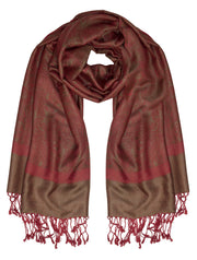 Red & Chocolate Brown Jacquard Pash-#71