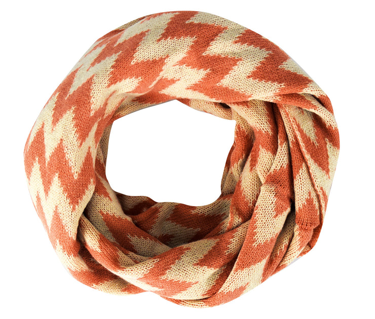 veritasfinancialgrp Charming Classic Knit Chevron Infinity Loop Scarves