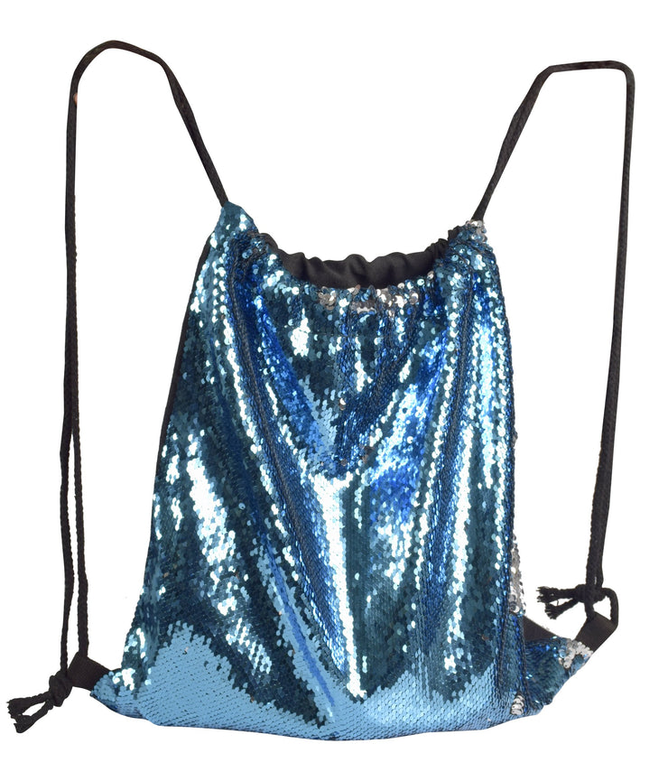 Reversible Sequin Mermaid Drawstring Backpack Fashionable Sports Dance Bag