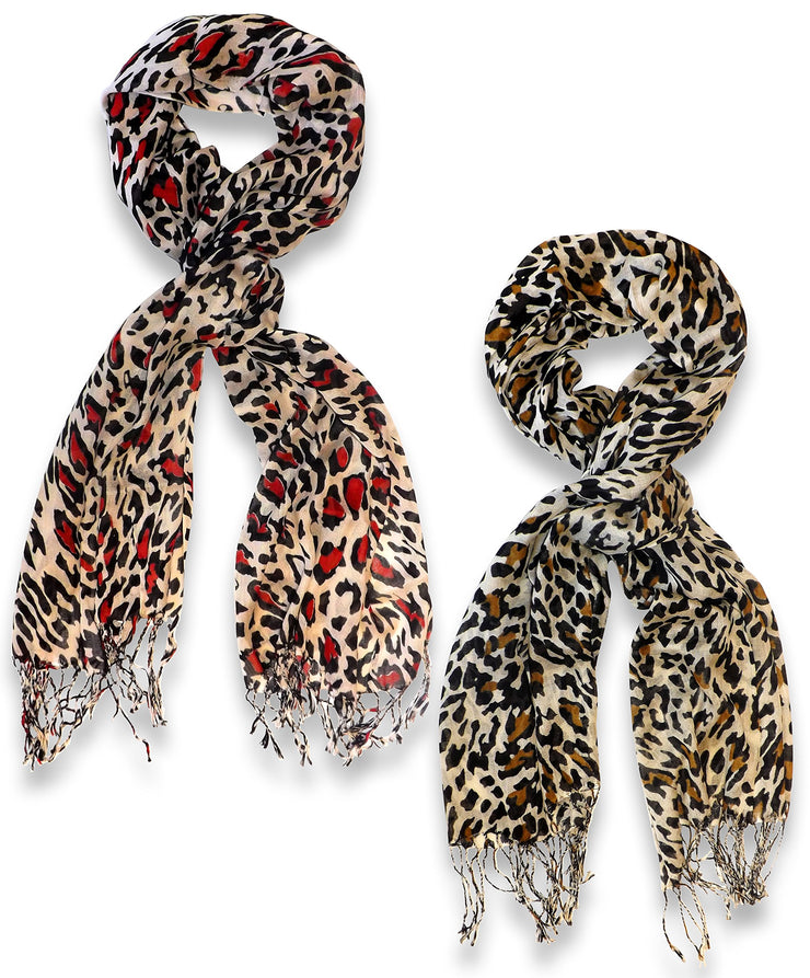 veritasfinancialgrp Beautiful Soft and Silky Leopard Print Pashmina Shawl Scarves