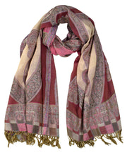 Womens Elegant Sheer Handmade Paisley Damask Pashmina Shawl Scarf