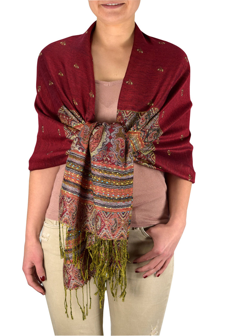 A7405-Tribal-Border-Pashmina-Maroon-RK