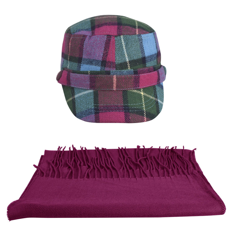 B6201-CashFeel-HatScarf-Maroon-AJ