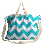 Messenger Cross Body Chevron Canvas Weekender Travel Luggage Bag