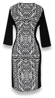 crittendenwayapartments 3/4 Sleeves Chic Printed Work Business Party Sheath Slimming Dress