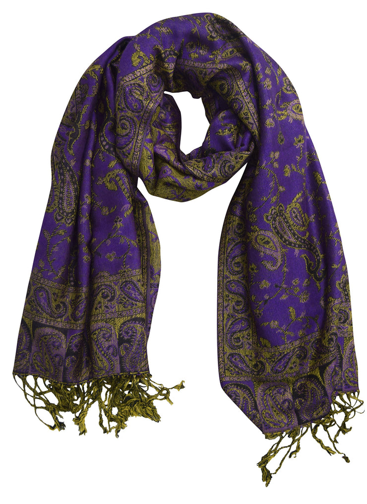 veritasfinancialgrp Elegant Reversible Paisley Pashmina Shawl Wrap