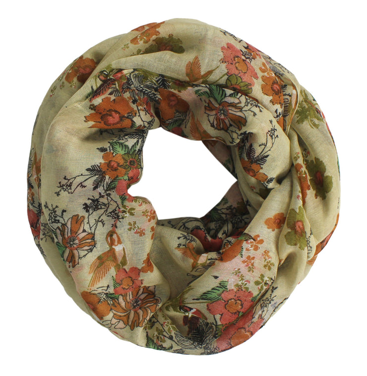 crittendenwayapartments Paint The Town Red Cherry Blossom Floral Print Infinity loop Scarves