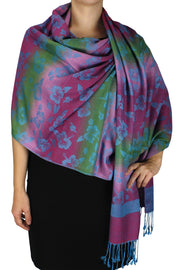 veritasfinancialgrp Rainbow Silky Tropical Colorful Exotic Pashmina Wrap Shawl Scarf