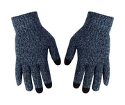 Unisex Warm Knitted Texting Gloves for Iphone Android Smart phones Touch screens Blue