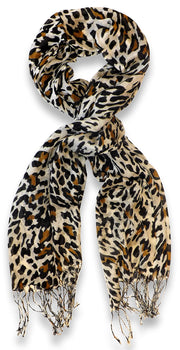 veritasfinancialgrp Beautiful Soft and Silky Leopard Print Pashmina Shawl Scarves