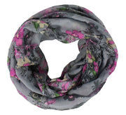 veritasfinancialgrp Paint The Town Red Cherry Blossom Floral Print Infinity loop Scarves