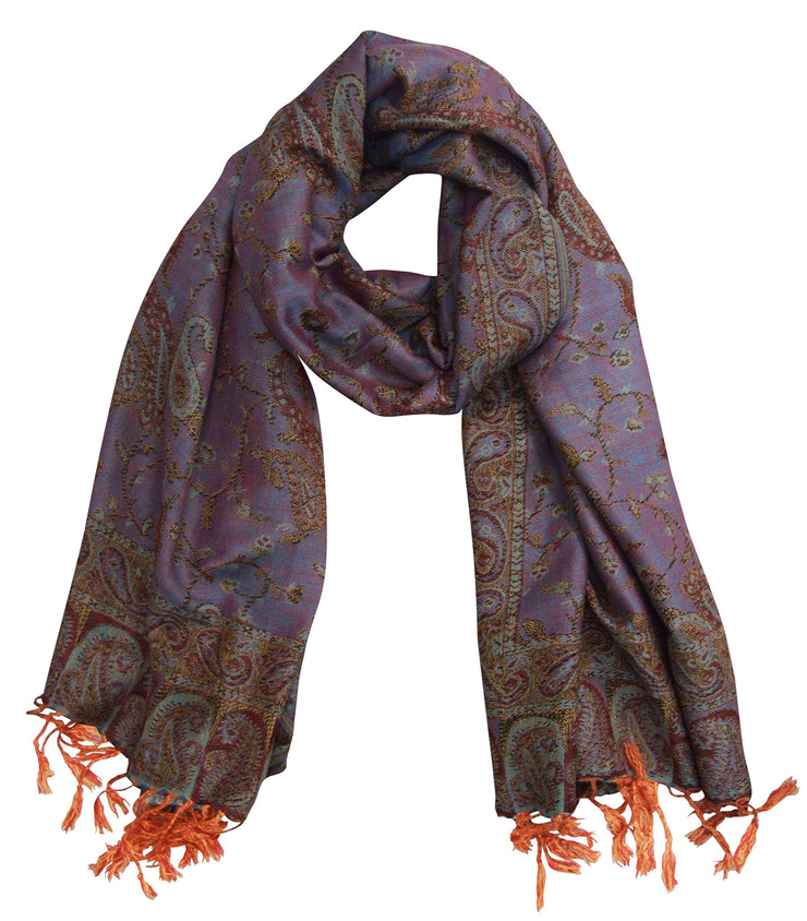 veritasfinancialgrp Elegant Reversible Paisley Pashmina Shawl Wrap