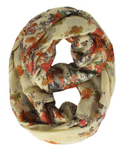 crittendenwayapartments Paint The Town Red Cherry Blossom Floral Print Infinity loop Scarves