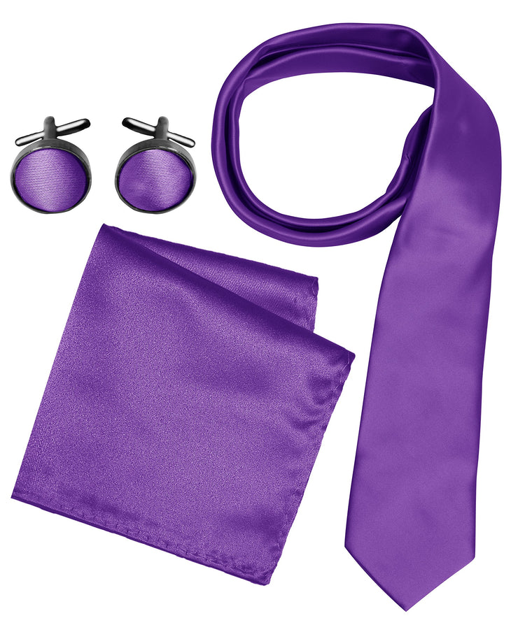 A6924-Necktie-Set-Solid-Purple-JG