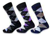 A2560-Argyle-Mens-Sock-Bla-Pu-Tan-KL