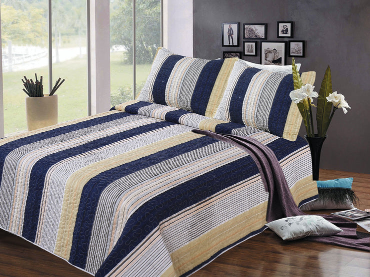 veritasfinancialgrp Home Collection Geometric Print Quilt Set