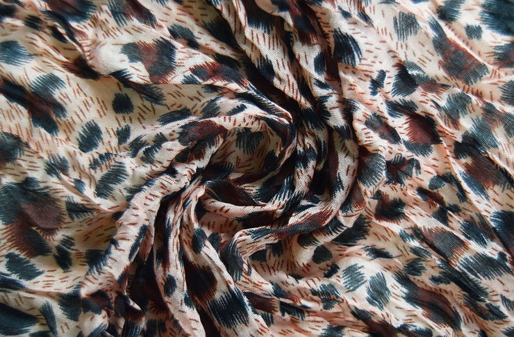 veritasfinancialgrp All Seasons Retro Zebra and Leopard Print Crinkle Scarf