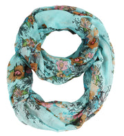 veritasfinancialgrp Paint The Town Red Cherry Blossom Floral Print Infinity loop Scarves