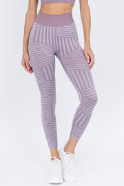 Tara Active Striped Seamless Leggings