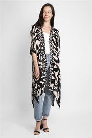 "Frida" Animal Print Long Kimono