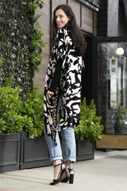 "Frida" Animal Print Long Kimono