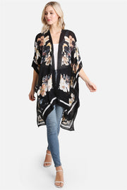 "Vera" Floral Print Long Kimono