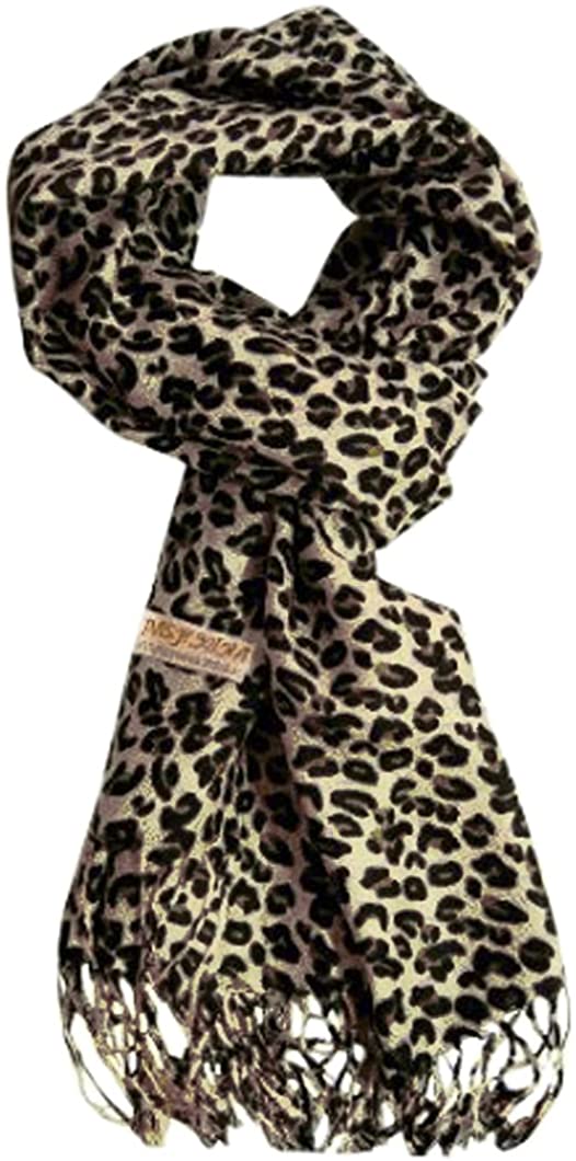 veritasfinancialgrp Beautiful Soft and Silky Leopard Print Pashmina Shawl Scarves