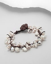 Handmade Elegant Genuine Fresh Water Pearls Bracelet