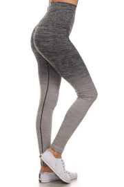 Lydia Dip Dye Ombre Athletic Leggings with High Waistband